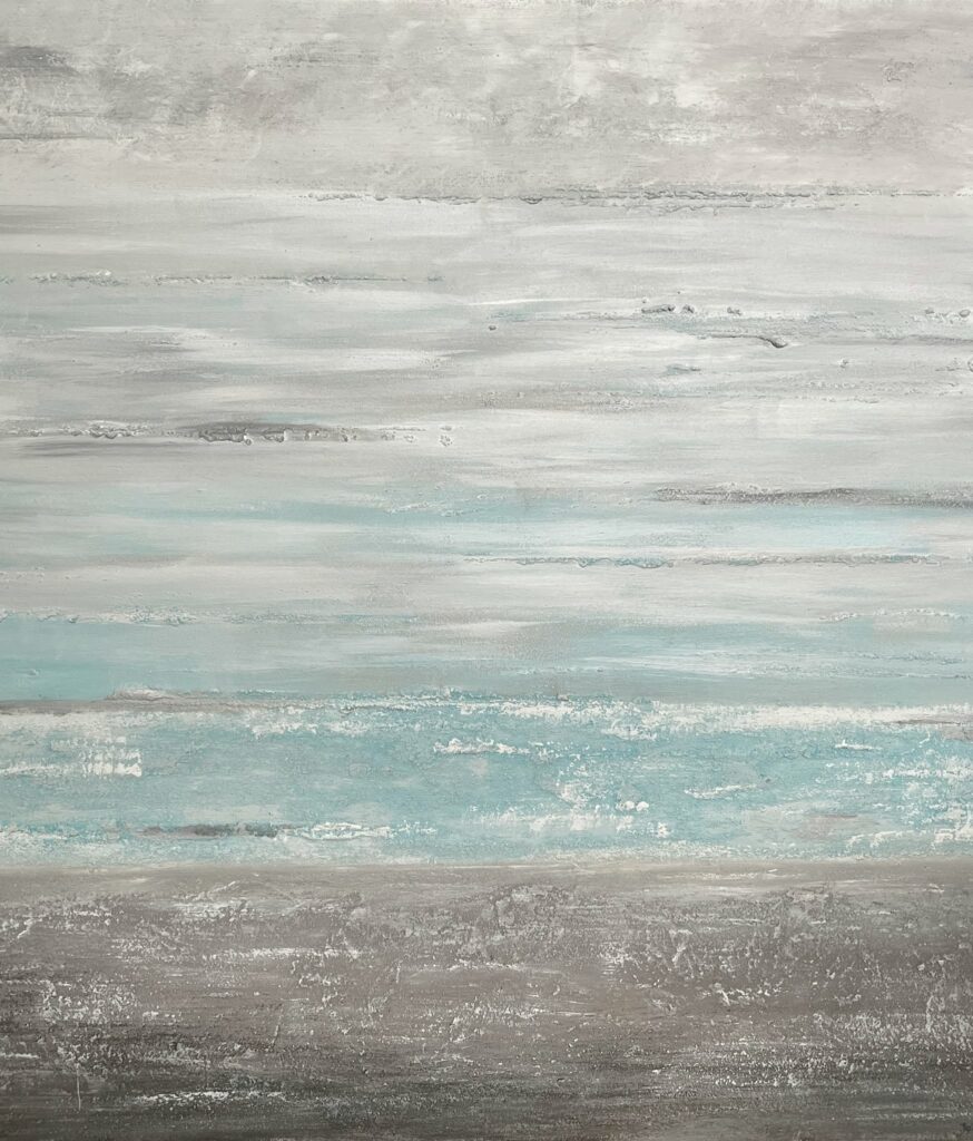 Peaceful — toile marine abstraite de Joanne G., artiste peintre à Braine-l’Alleud (Brabant wallon)