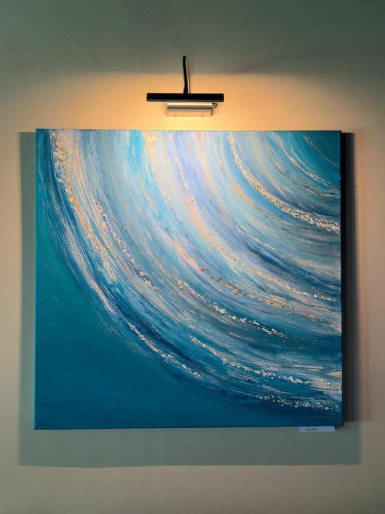 Peinture abstraite marine de Joanne G., artiste peintre à Braine-l’Alleud