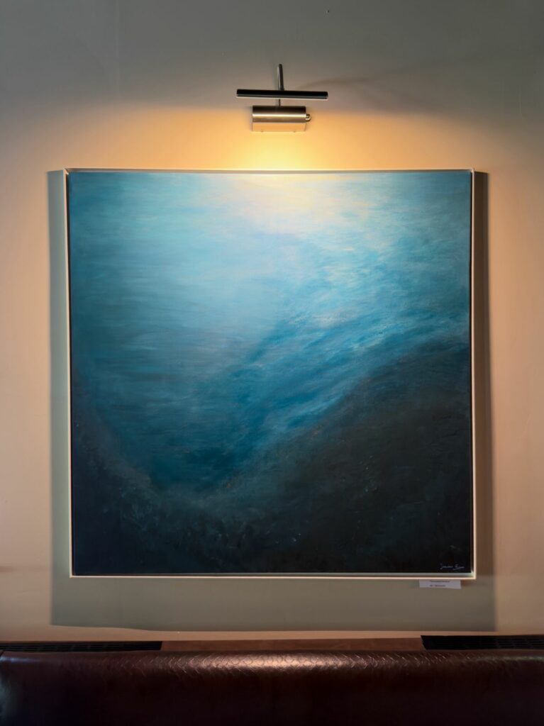 Peinture abstraite marine de Joanne G., artiste peintre à Braine-l’Alleud