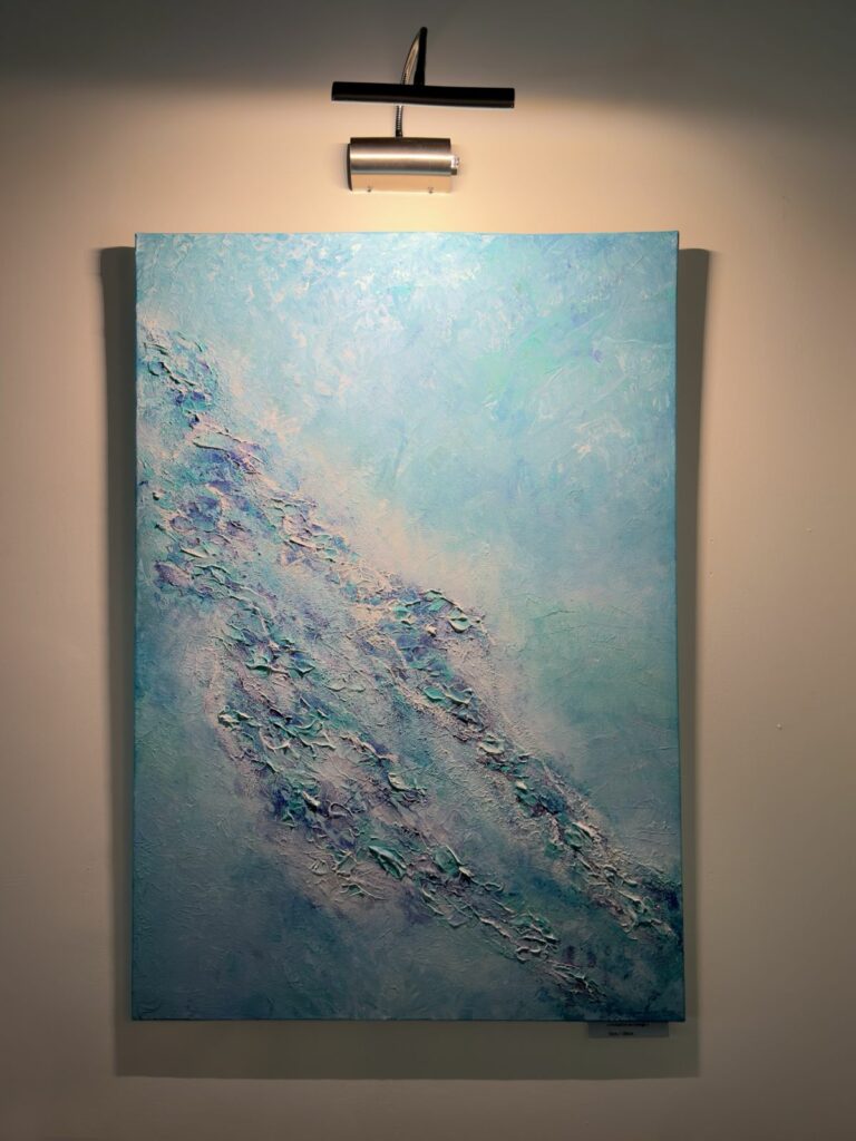 Peinture abstraite marine de Joanne G., artiste peintre à Braine-l’Alleud