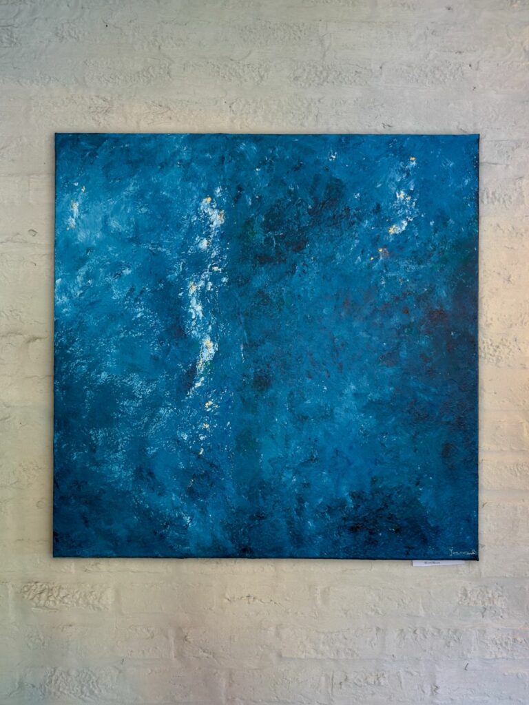 Peinture abstraite marine de Joanne G., artiste peintre à Braine-l’Alleud