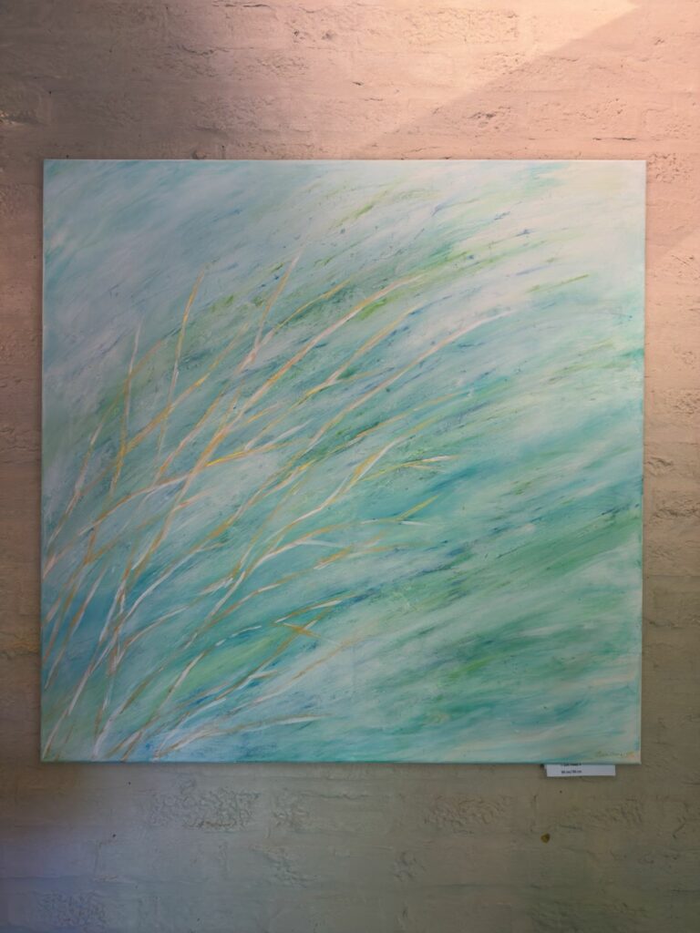 Peinture abstraite marine de Joanne G., artiste peintre à Braine-l’Alleud